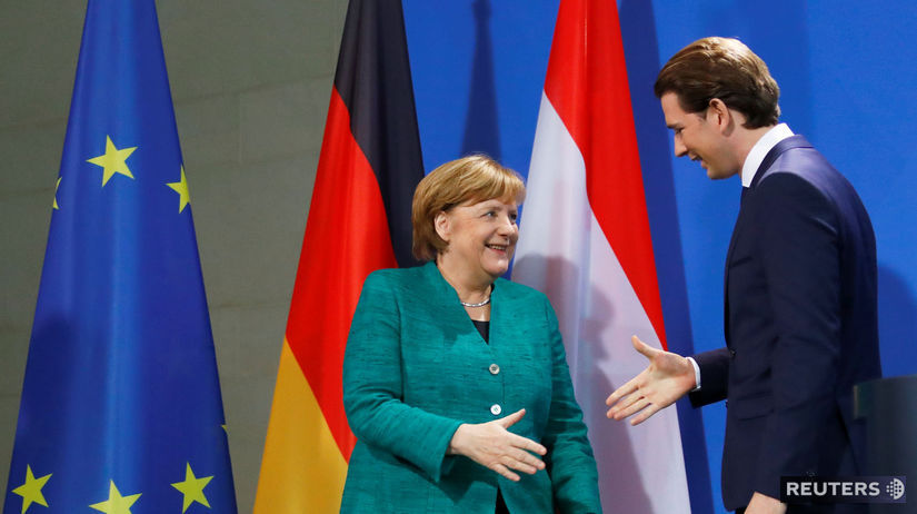 Angela Merkelová Sebastian Kurz