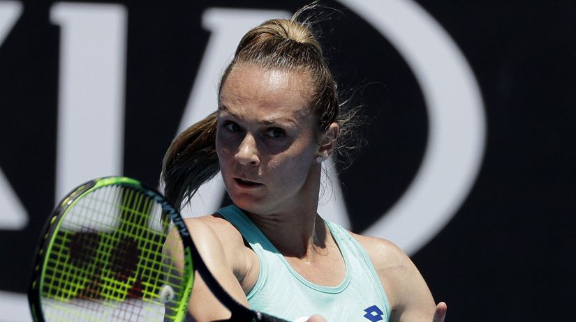 Magdaléna Rybáriková v zápase proti Kirsten...