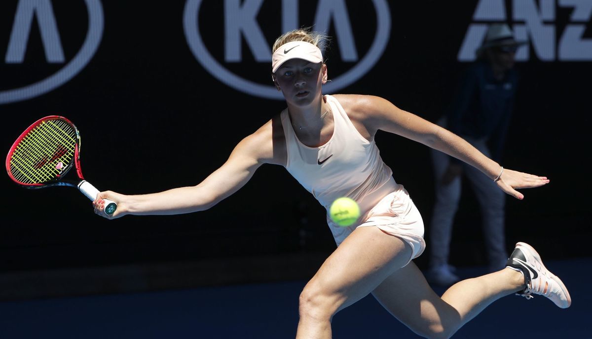 Marta Kosťuková počas 2. kola Australian Open.