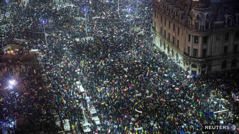 Bukurešť, protest