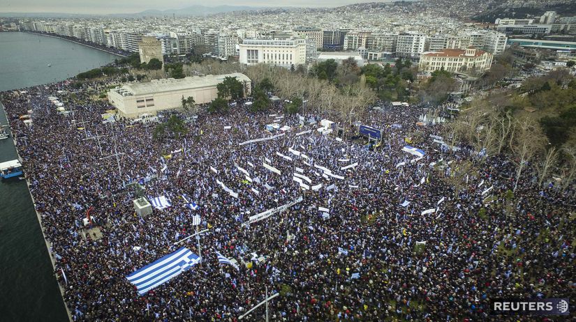 Grécko, Solún, protest