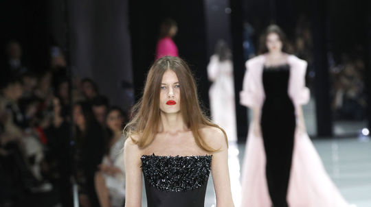 Modelka na prehliadke Ralph & Russo Haute...