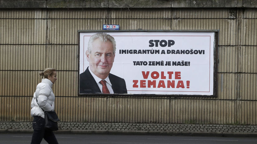 Miloš Zeman, voľby, prezident, Česko, bilbord