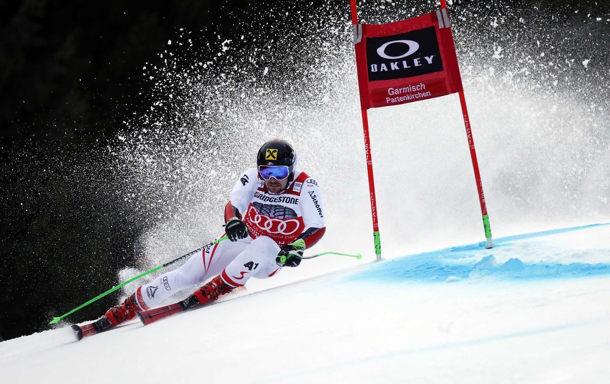 Marcel Hirscher počas obrovského slalomu v...