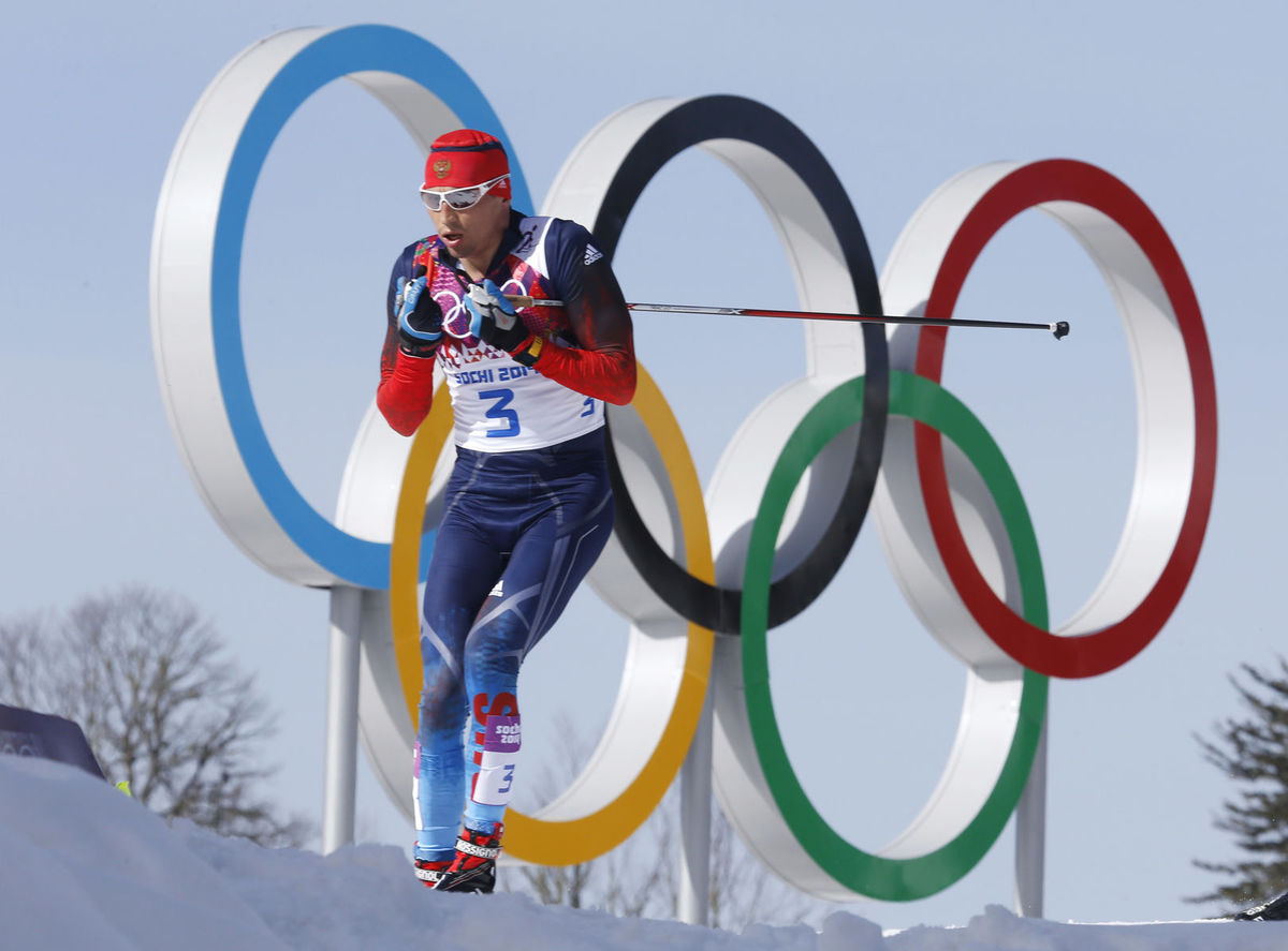 Alexander Legkov na ZOH v Soči 2014.