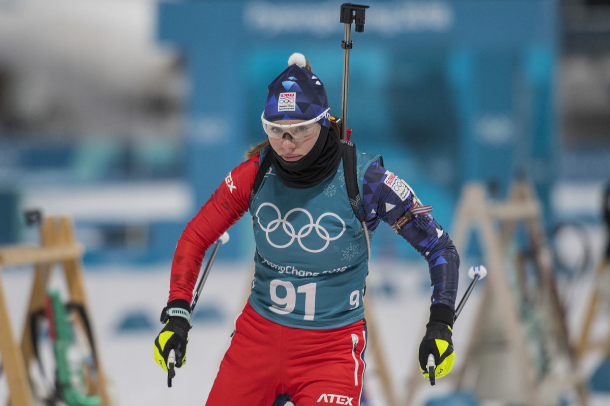Na snímke slovenská biatlonistka Ivona Fialková...