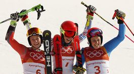 ZOH 2018, obrovský slalom, Mikaela Shiffrinová, Ragnhild Mowinckelová, Federica Brignoneová