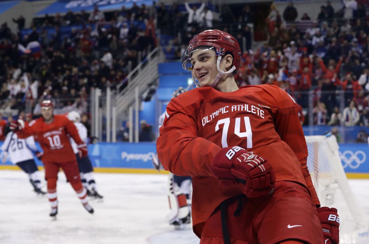 Nikolaj Prochorkin sa teší zo svojho gólu do...