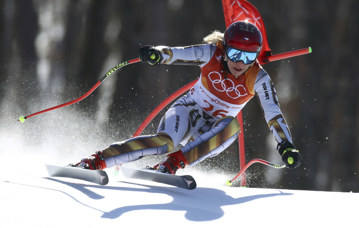 Češka Ester Ledecká, senzačná víťazka super-G.