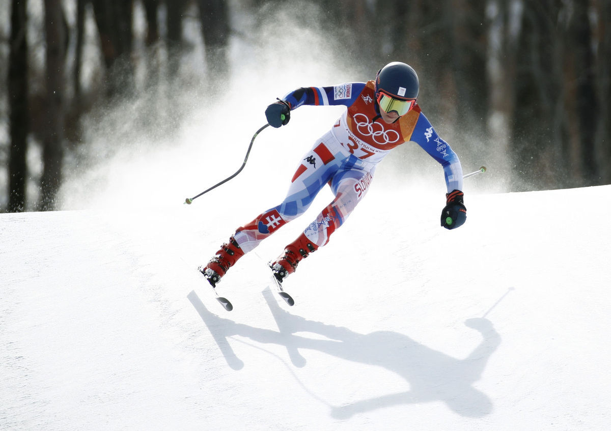 Barbara Kantorová počas olympijského zjazdu.