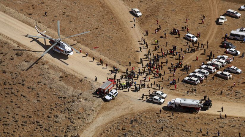 Irán lietadlo dopravné havária záchranári