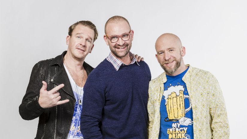 Hlavné posatvy seriálu Semafor zľava: Stanislav...