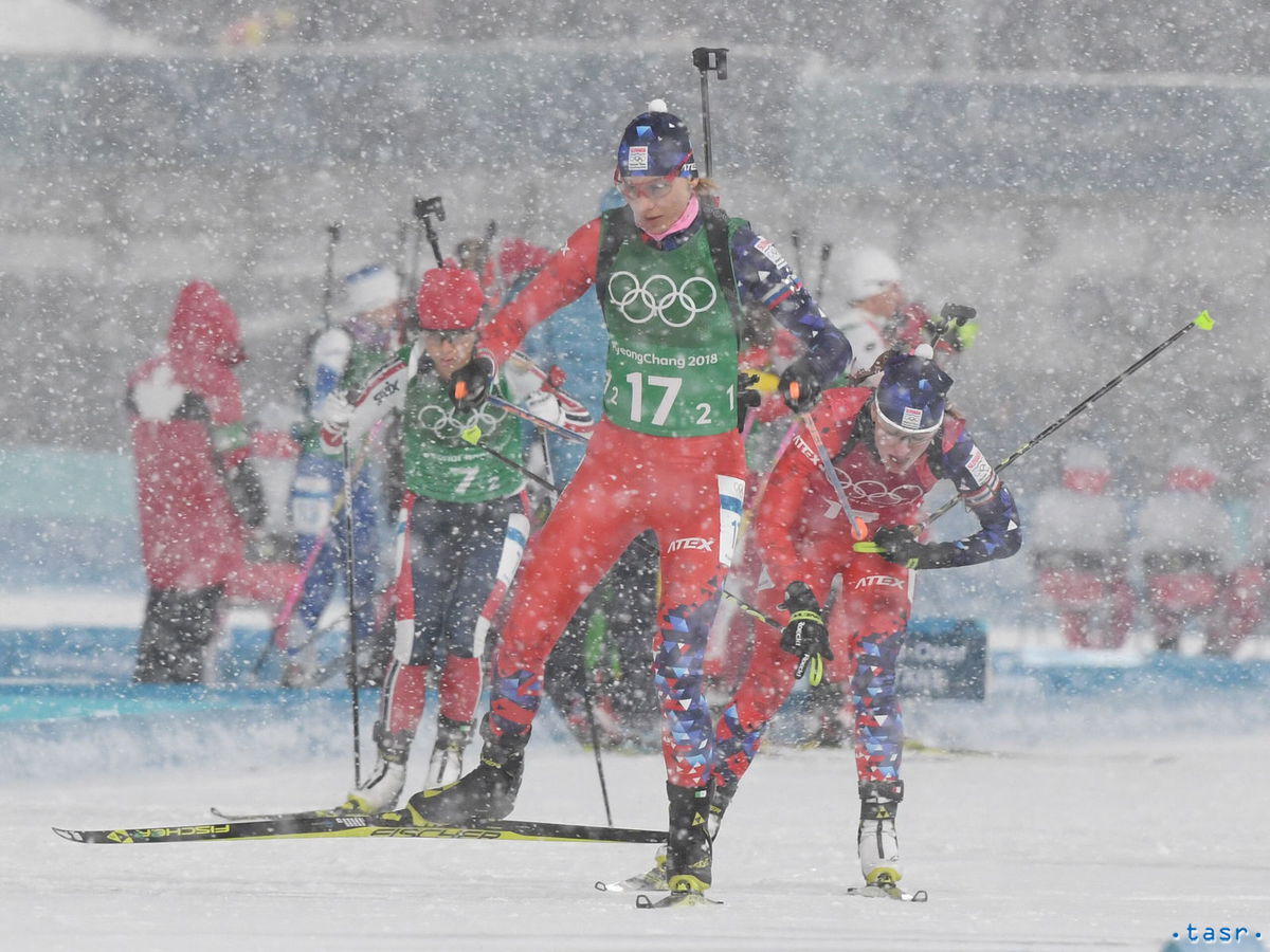 Anastasia Kuzminová v štafete žien na 4x6 km.
