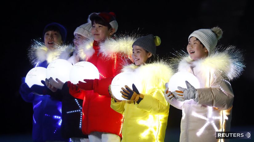 Momentka zo záverečného ceremoniálu v Pjongčangu.