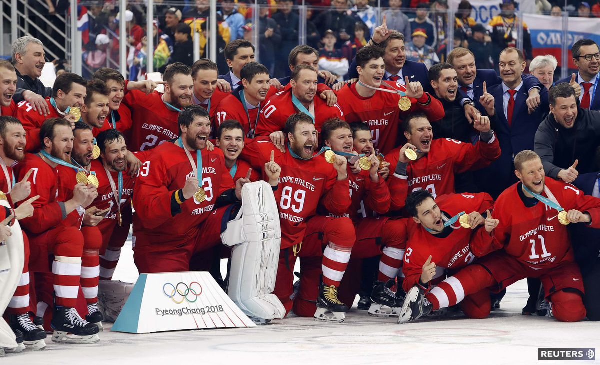 Ruskí hokejisti, víťazi olympijského turnaja v...