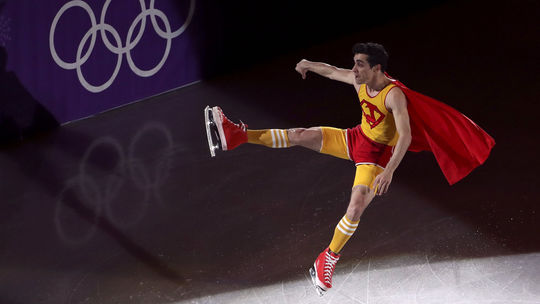 ZOH 2018, kraskokorčuľovanie, exhibícia, Fernandez