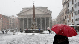 Rím, sneh, zima, Taliansko