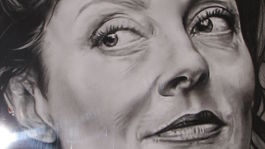 Susan Sarandon, herečka, obraz, Milan Berky, autor, portrét