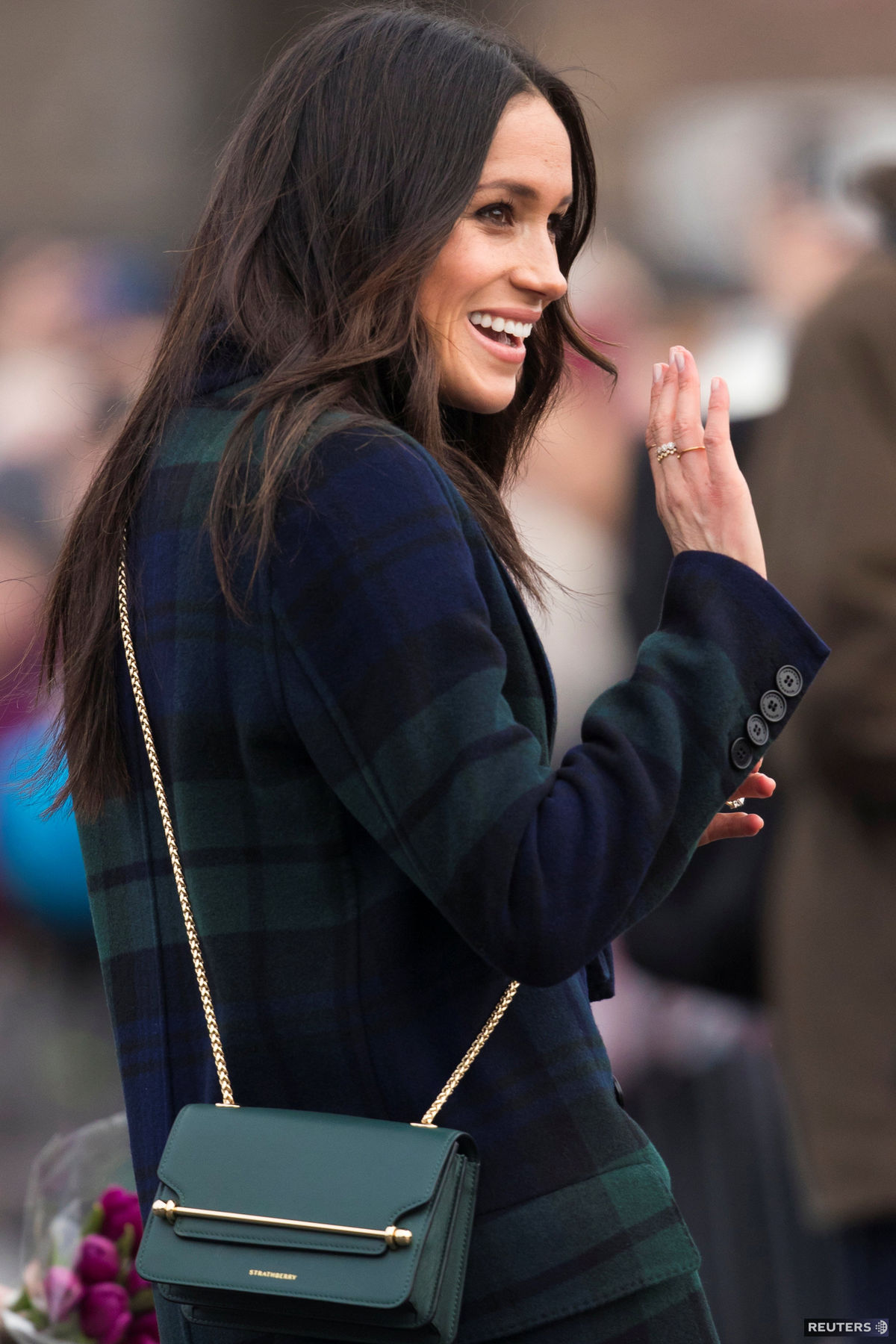 Meghan Markle s kabelkou značky Strathberry: