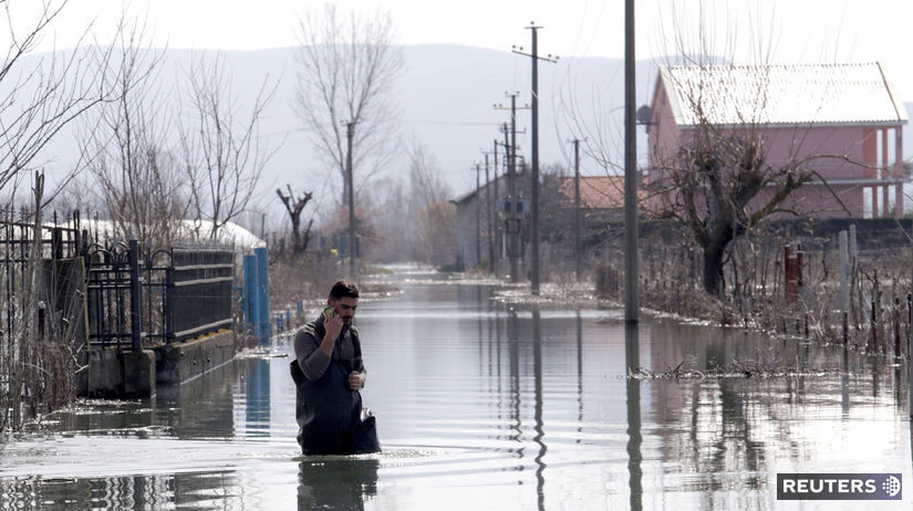albánsko, záplavy,