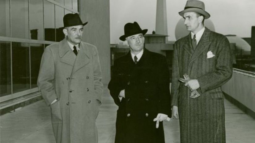 Edvard Beneš (v strede), československý...