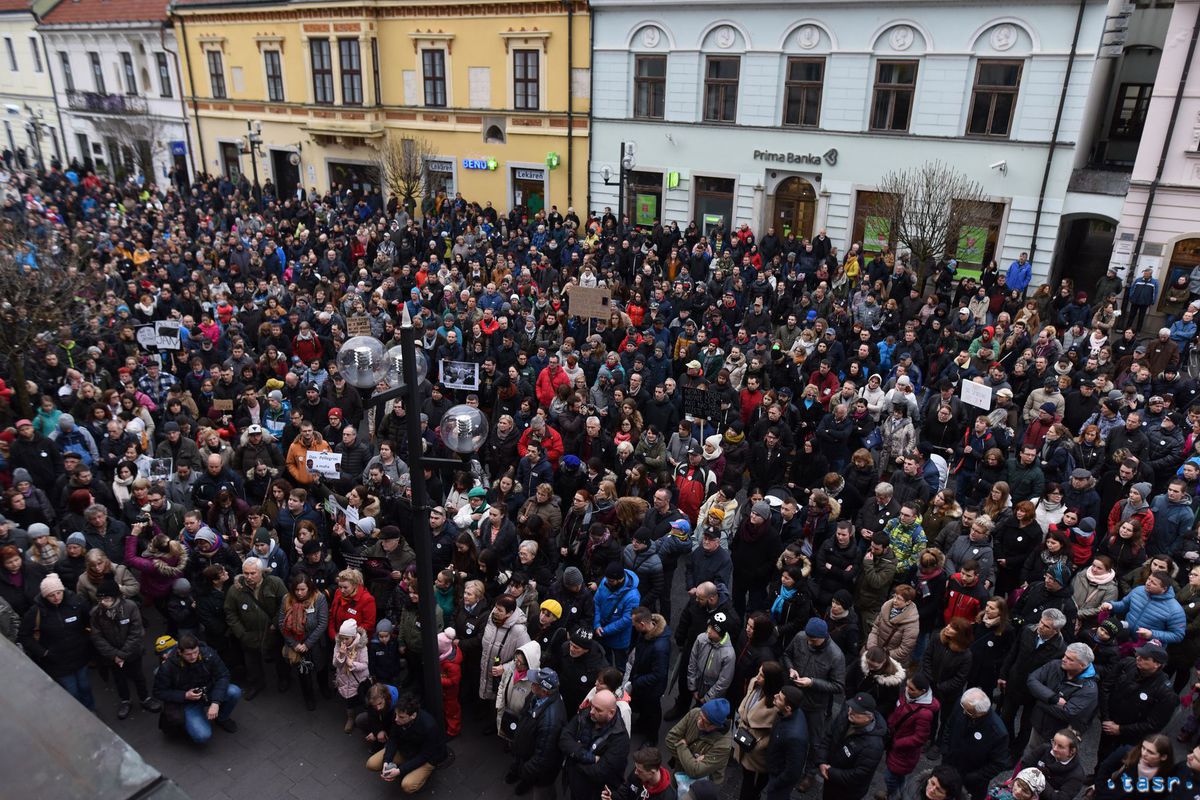 Protestné zhromaždenia Za slušné Slovensko v...