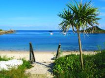 Scilly, ostrov, exotika, pláž, more, palma, piesok, schody, dovolenka, relax, cestovanie