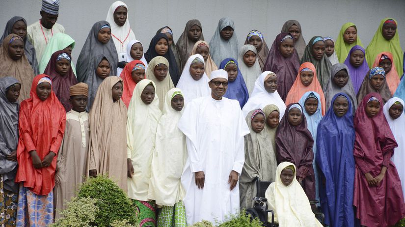 Nigéria Boko Haram školáčky prepustené Buhari...