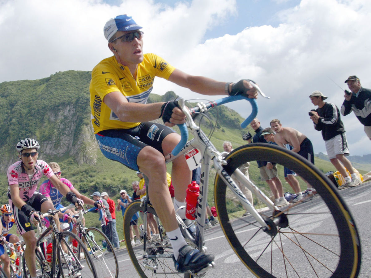 Lance Armstrong na Tour de France 2002.