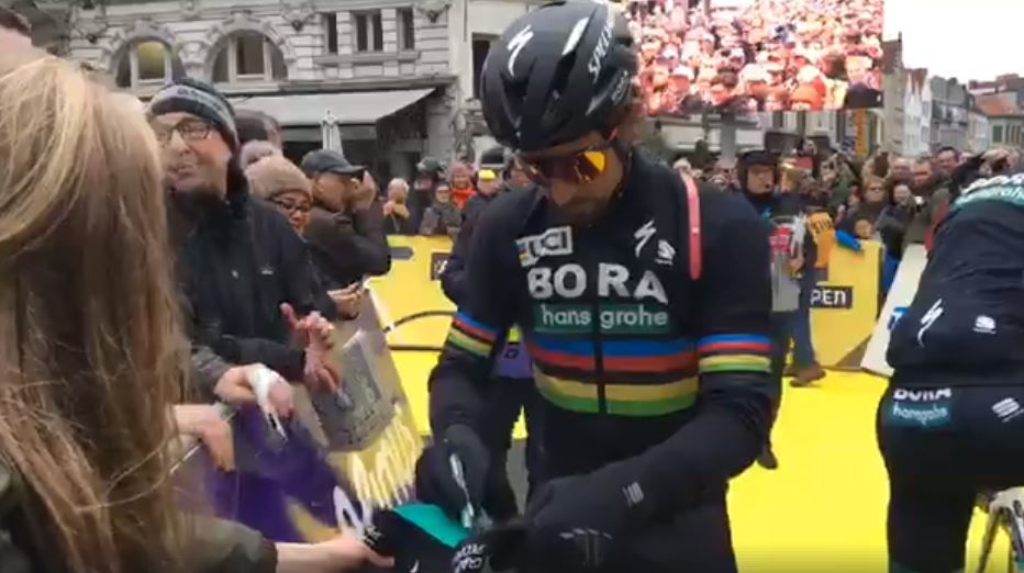Peter Sagan pred štartom na Okolo Flámska 2018.