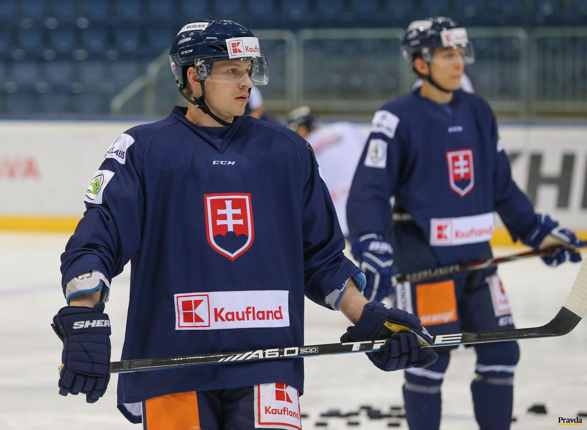 Dávid Bondra na reprezentačnom tréningu.