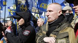 Ukrajinskí nacionalisti protestovali proti vplyvu oligarchov i Ruska
