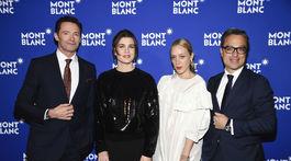 Herec Hugh Jackman, monacká celebrita Charlotte Casiraghi, herečka Chloe Sevigny a šéf značky Montblanc International Nicolas Baretzki.