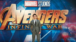 Herec Tom Holland na premiére filmu Avengers: Infinity War.