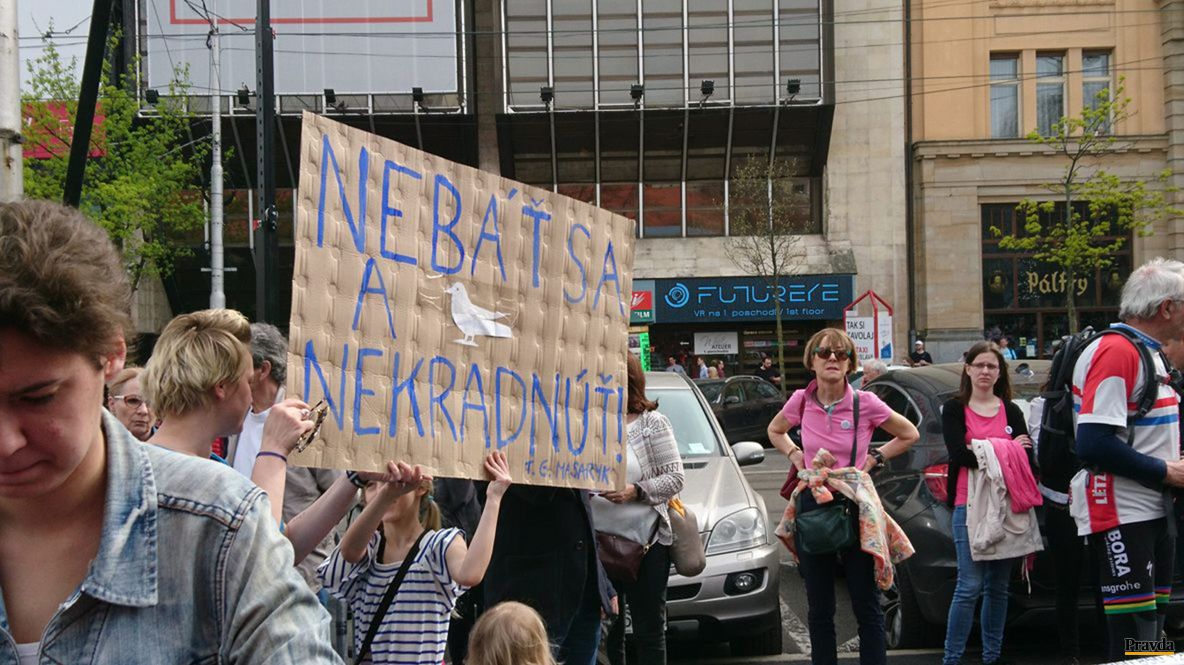 Masarykovo Nebáť sa a nekradnúť na jednom z...
