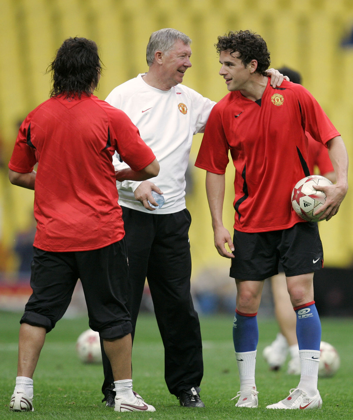 Alex Ferguson a Owen Hargreaves na snímke z...