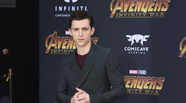 Herec Tom Holland (predstaviteľ Spider-Mana) na premiére filmu Avengers: Nekonečná vojna. 