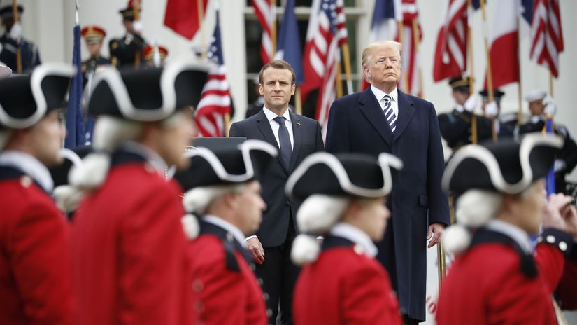 USA, Francúzsko, Macron, návšteva, Trump