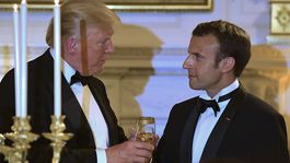 USA Francúzsko Macron Trump večera štátna