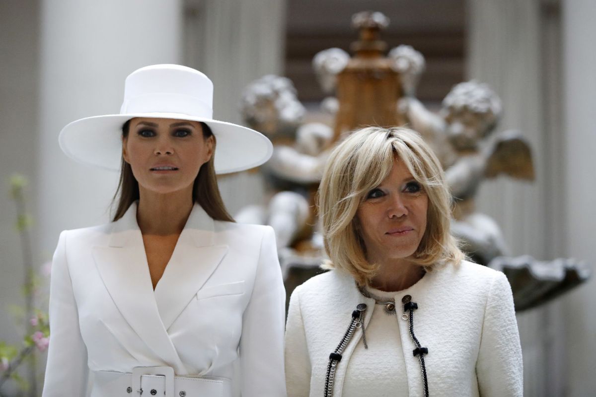 Melania Trump a Brigitte Macron vo Washingtone.