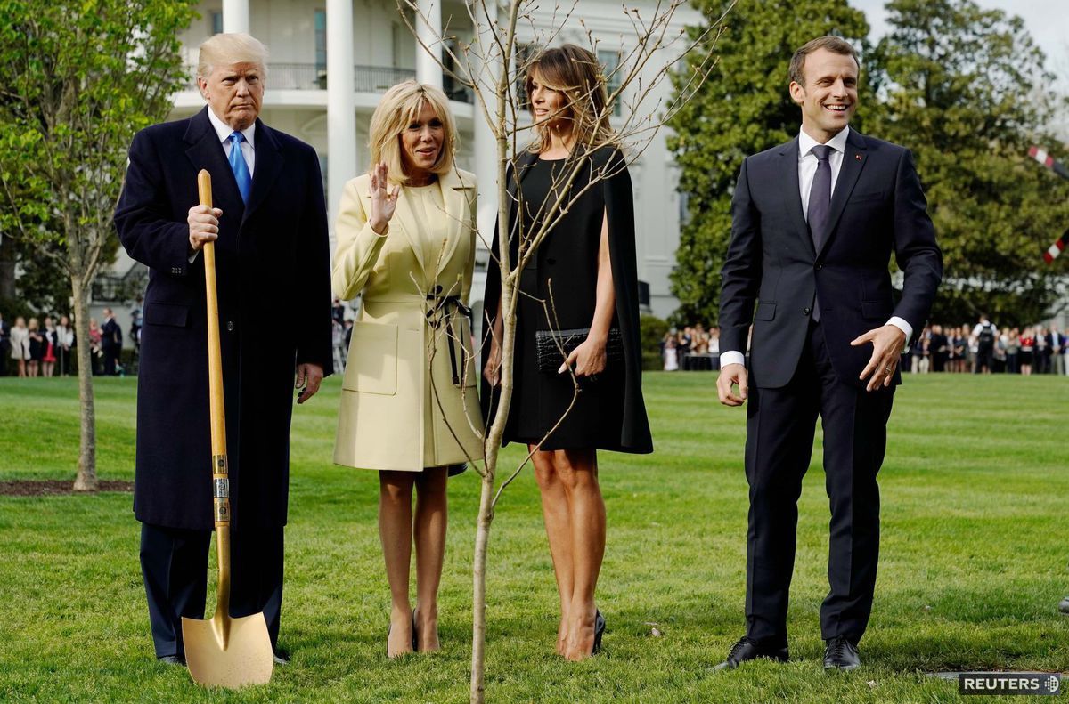 Zľava: Prezident USA Donald Trump, manželka...