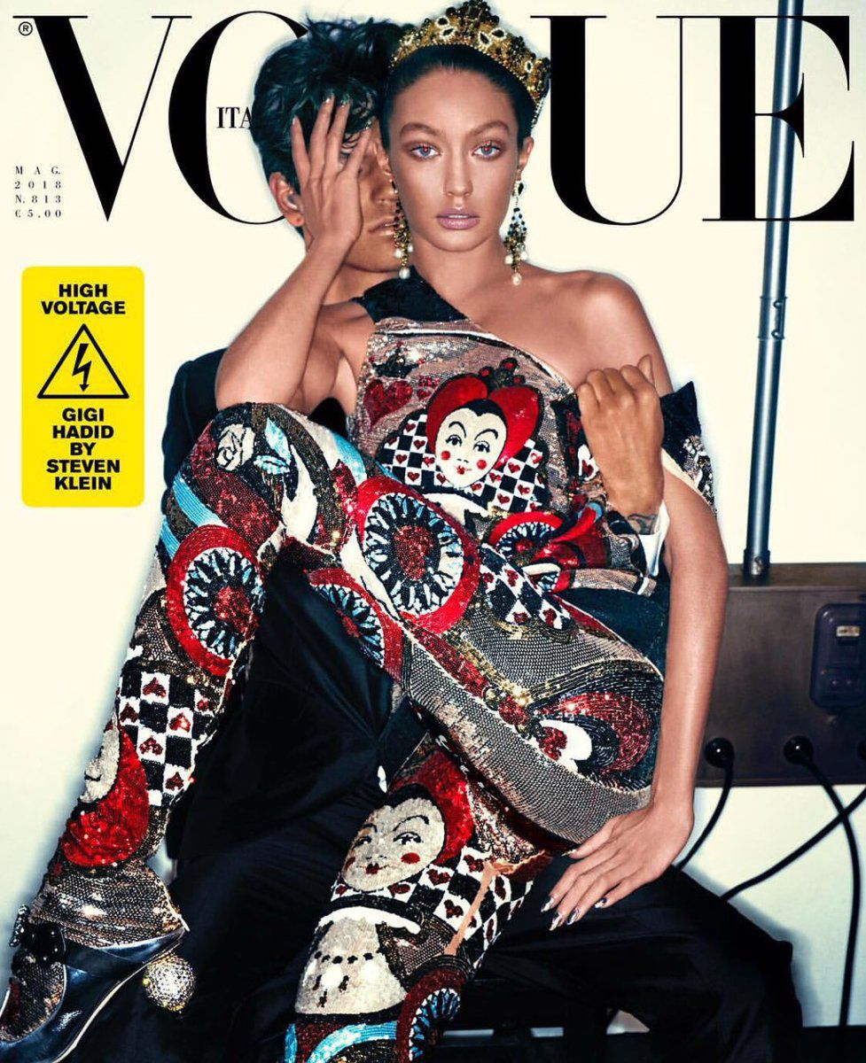 Topmodelka Gigi Hadid na titulnej strane...