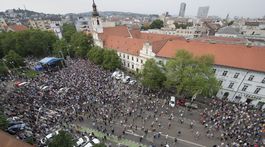 Protest Za slušné Slovensko  - predvečer svadby