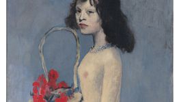 pablo Picasso Mladé dievča s kvetinovým košom Rockefeller