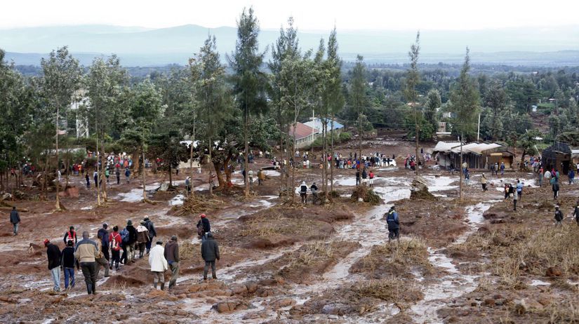 Keňa počasie dažde záplavy obete
