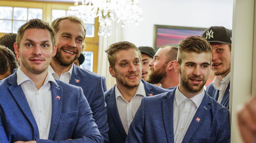 Hokejisti SR na recepcii na pôde slovenského...