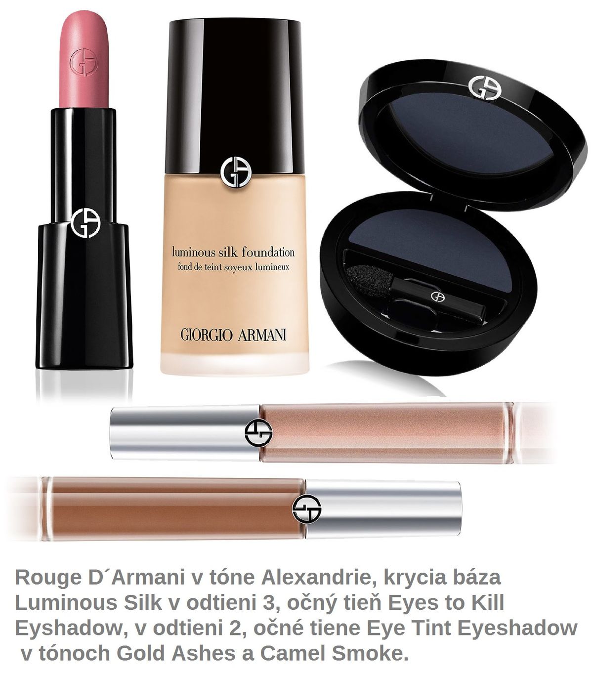 Výber prípravkov, ktoré boli použité na tvár...