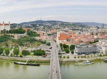 mesto, bratislava, panorama, centrum, dunaj,