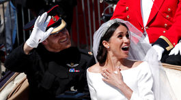 Meghan Markle a Princ Harry spoločne po svadobnom obrade na hrade Windsor. 