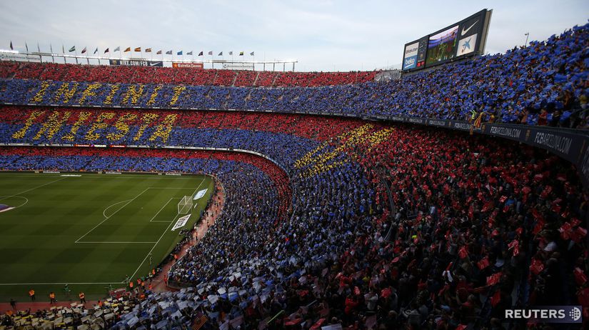 Fanúšikovia Barcelony pred posledným zápasom...